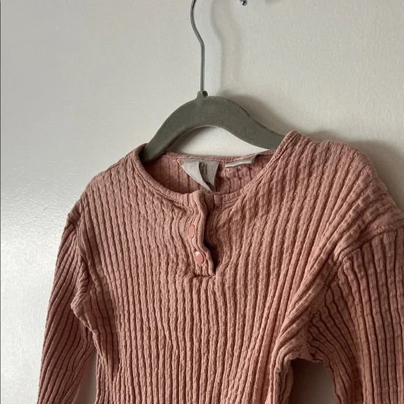 Zara Kids Ribbed Long Sleeve Top - Pink 18-24 months - Picture 2 of 3